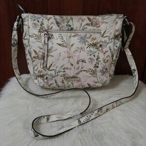 Max Studio cream floral shoulder bag